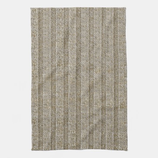 Jersey-Streifenmuster in sanftem Beige Geschirrtuch (Vertikal)