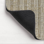 Jersey-Streifenmuster in sanftem Beige Mousepad (Ecke)