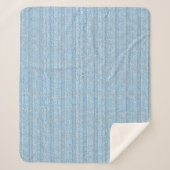 Jersey Stripe Knit Pattern in Baby Blue Sherpadecke (Vorderseite)