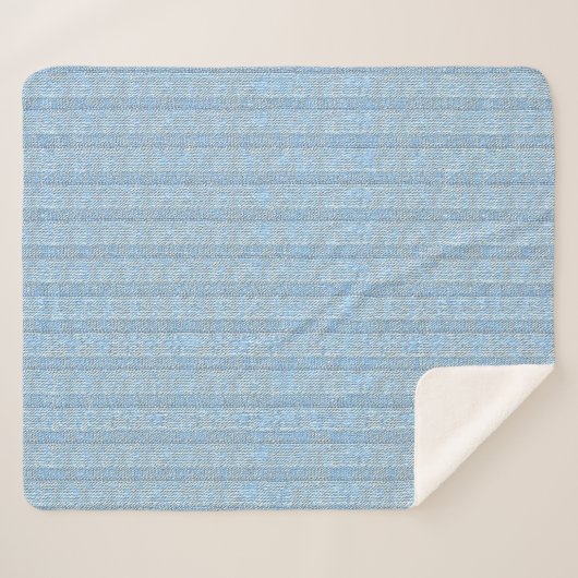 Jersey Stripe Knit Pattern in Baby Blue Sherpadecke (Vorderseite (Horizontal))