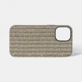 Jersey Stripe Knit Pattern in Soft Beige iPhone Hülle (Rückseite (Horizontal))
