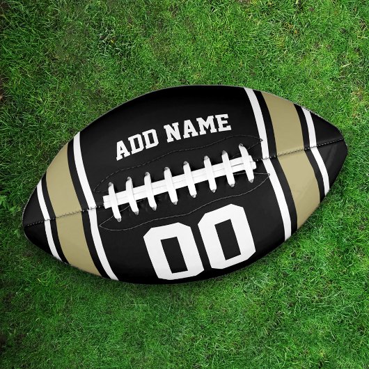 Jersey Stripes Black|Gold Personalisiert Football