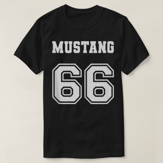 Jersey Style Classic Mustang 66 1966 Horse Airplan T-Shirt (Design vorne)