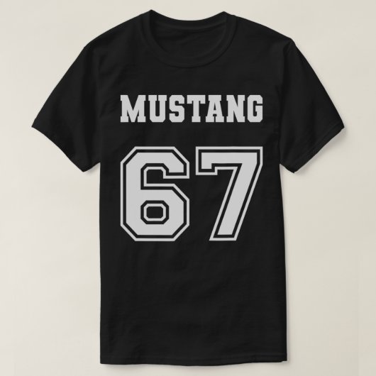 Jersey Style Classic Mustang 67 1967 Pferdeflugpla T-Shirt (Design vorne)