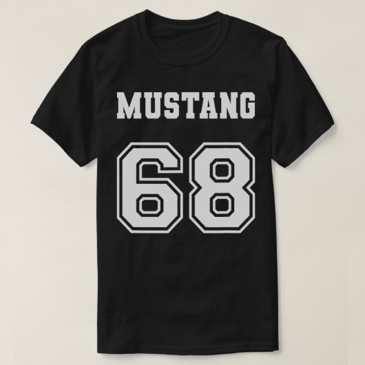 Jersey Style Classic Mustang 68 1968 Pferdeflugpla T-Shirt (Design vorne)