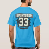 Jersey Style Personalisiert Techniques doppelseiti T-Shirt (Rückseite)