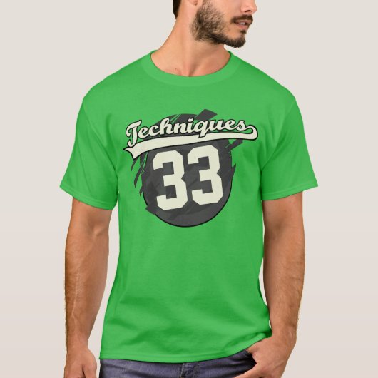 Jersey Style Personalisiert Techniques doppelseiti T-Shirt (Vorderseite)