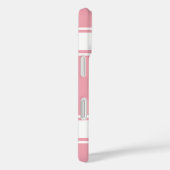 Jersey Style Pink und White Personalisiert Girly Case-Mate iPhone Hülle (Rückseite / Rechts)