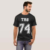 Jersey Style Triumph Tr6 74 1974 Britisch Englisch T-Shirt (Vorne ganz)