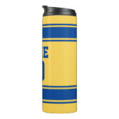 Jersey Style Yellow & Blue Individuelle Name und N Thermosbecher (Nach rechts gedreht)