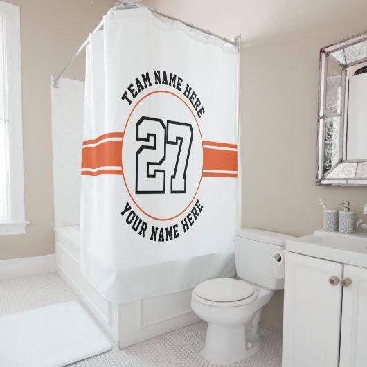 Jersey-Team und Spielername-Ornsport Duschvorhang (Beispiel)