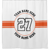 Jersey-Team und Spielername-Ornsport Duschvorhang (Vorderseite)