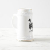 Jersey-Teufel-Einzelteile Bierglas (Vorderseite Links)