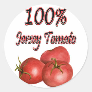 Jersey Tomaten 100% Runder Aufkleber
