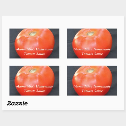 Jersey Tomato Anpassbarer Text Rechteckiger Aufkleber (Blatt)