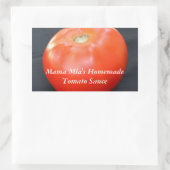 Jersey Tomato Anpassbarer Text Rechteckiger Aufkleber (Tasche)