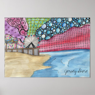 Jersey-Ufer-Plakat Poster