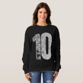Jersey Uniform #10, Large Number Graphic Sweatshirt (Vorne ganz)