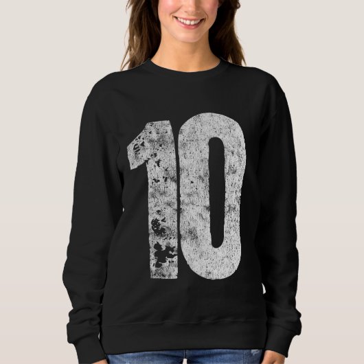 Jersey Uniform #10, Large Number Graphic Sweatshirt (Vorderseite)