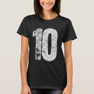 Jersey Uniform #10, Large Number Graphic T-Shirt