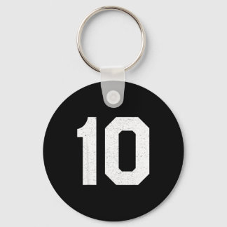 Jersey uniform number #10 10th birthday  schlüsselanhänger