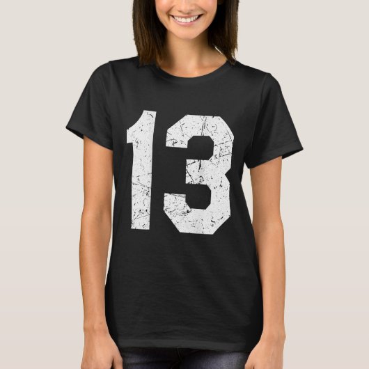 Jersey Uniform Number 13 Athletic T-Shirt (Vorderseite)