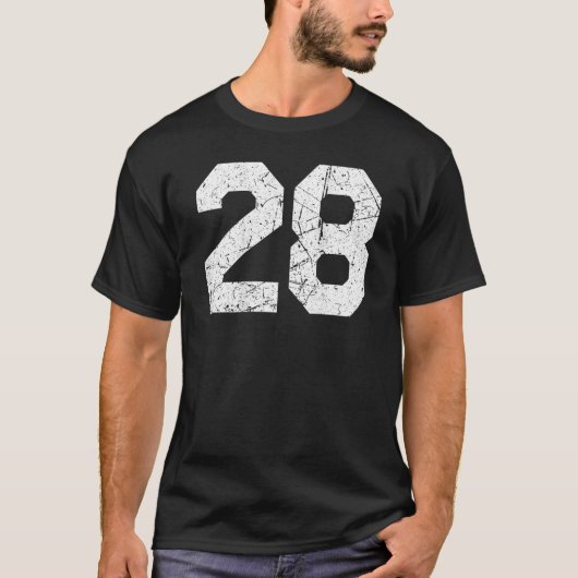 Jersey Uniform Number 28 T-Shirt (Vorderseite)