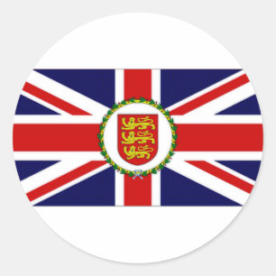 Jersey-Vizegouverneur-Flagge Runder Aufkleber