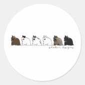 Jersey Wooly Group Runder Aufkleber (Vorderseite)