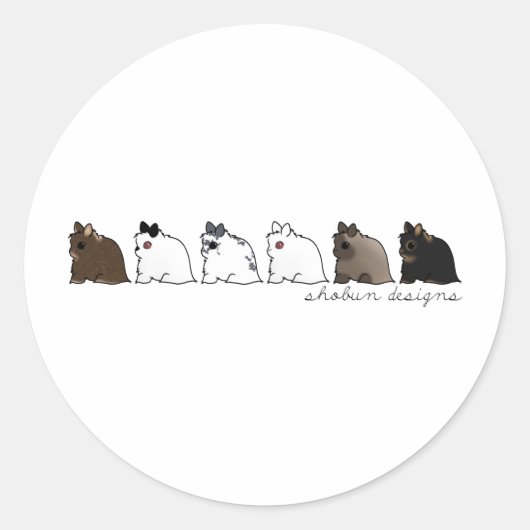 Jersey Wooly Group Runder Aufkleber (Vorderseite)