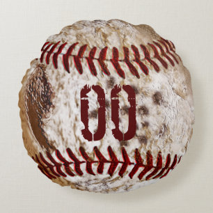 Jersey-ZAHL runde schmutzige Baseball-Kissen Rundes Kissen