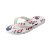 Jerseygirl American Flag Kids Flip Flops Kinderbadesandalen (Schrägansicht)