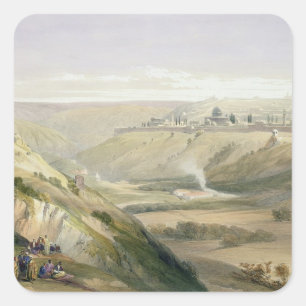 Jerusalem, 5. April 1839, Platte 18 aus Band I Quadratischer Aufkleber