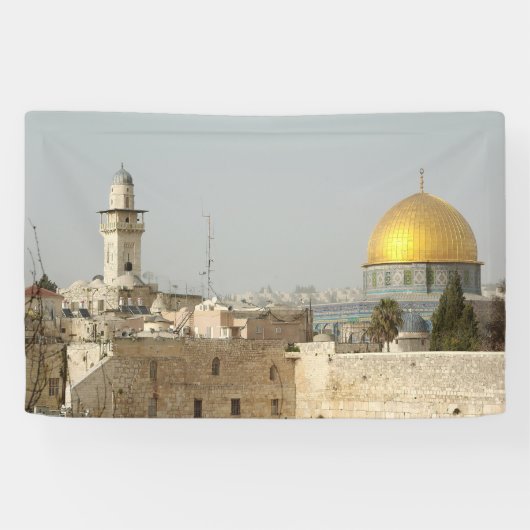 Jerusalem Al Aqsa Kuppel von Rock Palestine Art Banner (Horizontal)