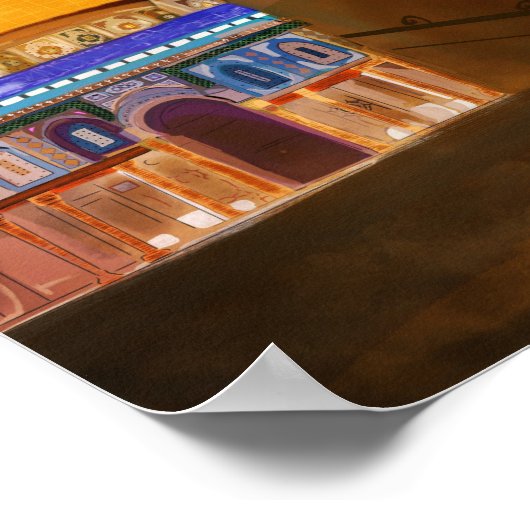 Jerusalem Al-Aqsa Moschee Art Board Print Poster (Ecke)