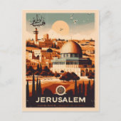 Jerusalem - Al-Aqsa Moschee Kuppel der Felsgeschen Postkarte (Vorderseite)
