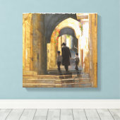 Jerusalem Alte Stadt Israel Malerei Landschaft Leinwanddruck (Insitu (Holzboden))