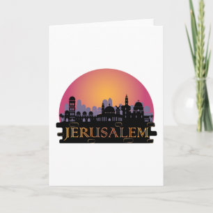Jerusalem Alte Stadt Skyline - Israel Reisen Karte