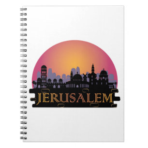 Jerusalem Alte Stadt Skyline - Israel Reisen Notizblock