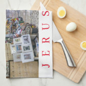 Jerusalem Altstadt Aussicht Teetuch Geschirrtuch (Viertel Falte)