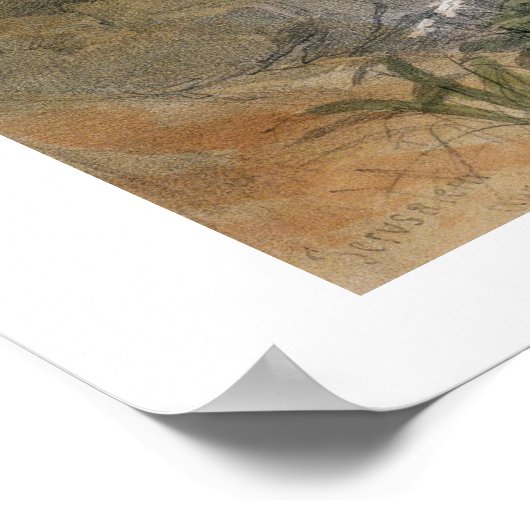 Jerusalem, April 1839, Platte 22 aus Band I von ' Poster (Ecke)