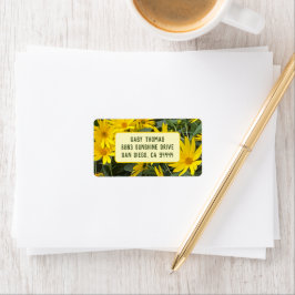 Jerusalem Artichoke Blume Anschrift Labels Adressaufkleber