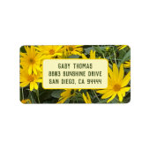 Jerusalem Artichoke Blume Anschrift Labels Adressaufkleber (Vorne)