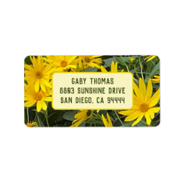 Jerusalem Artichoke Blume Anschrift Labels Adressaufkleber