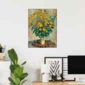 Jerusalem Artichoke Blume, Claude Monet Fine Art Poster (Heimbüro)