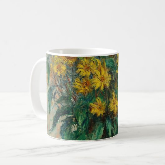 Jerusalem Artichoke Blume - Claude Monet Kaffeetasse (Vorderseite Links)