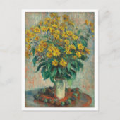 Jerusalem Artichoke Blume Gemälde von Monet Postkarte (Vorderseite)