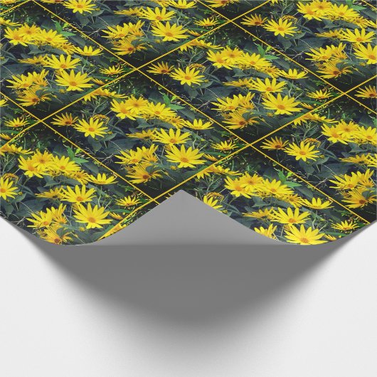 Jerusalem Artichoke Blume Geschenkpapier (Ecke)
