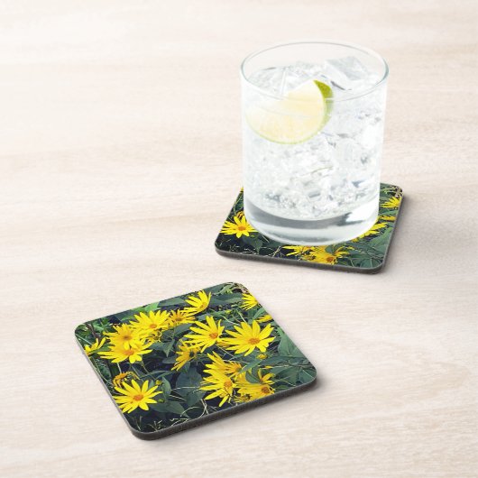 Jerusalem Artichoke Blume Getränkeuntersetzer (Rechte Seite)