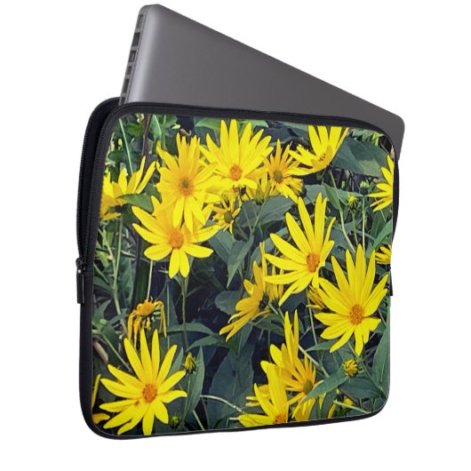 Jerusalem Artichoke Blume Laptopschutzhülle (Vorne Rechts)